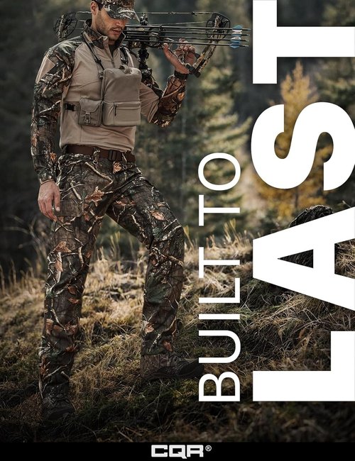 CQR Men's Tactical Pants - Lightweight Water-Resistant Ripstop Cargo for EDC & Hiking | Outdoor Apparel