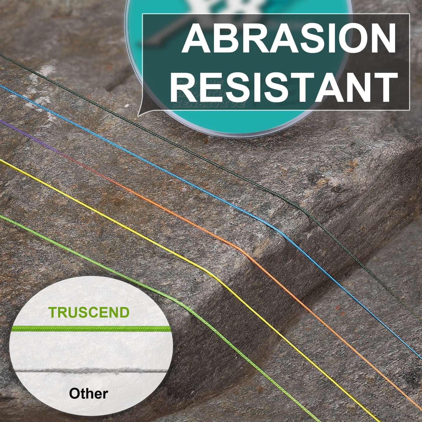 TRUSCEND X8 Braided Fishing Line, Upgraded Spin Braid Fishing Line, Smooth and Ultra Thin Braided Line, Fishing Wire Super Strength and Abrasion Resistant, No Stretch and Low Memory 30lb-328yds