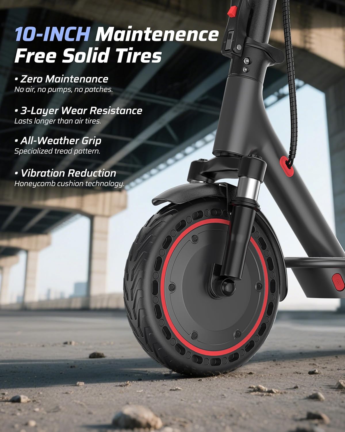 Qlaway Electric Scooter - Powerful 350W/500W Motor, 16-22 Miles Range, Dual Braking & Suspension | Portable Folding Design