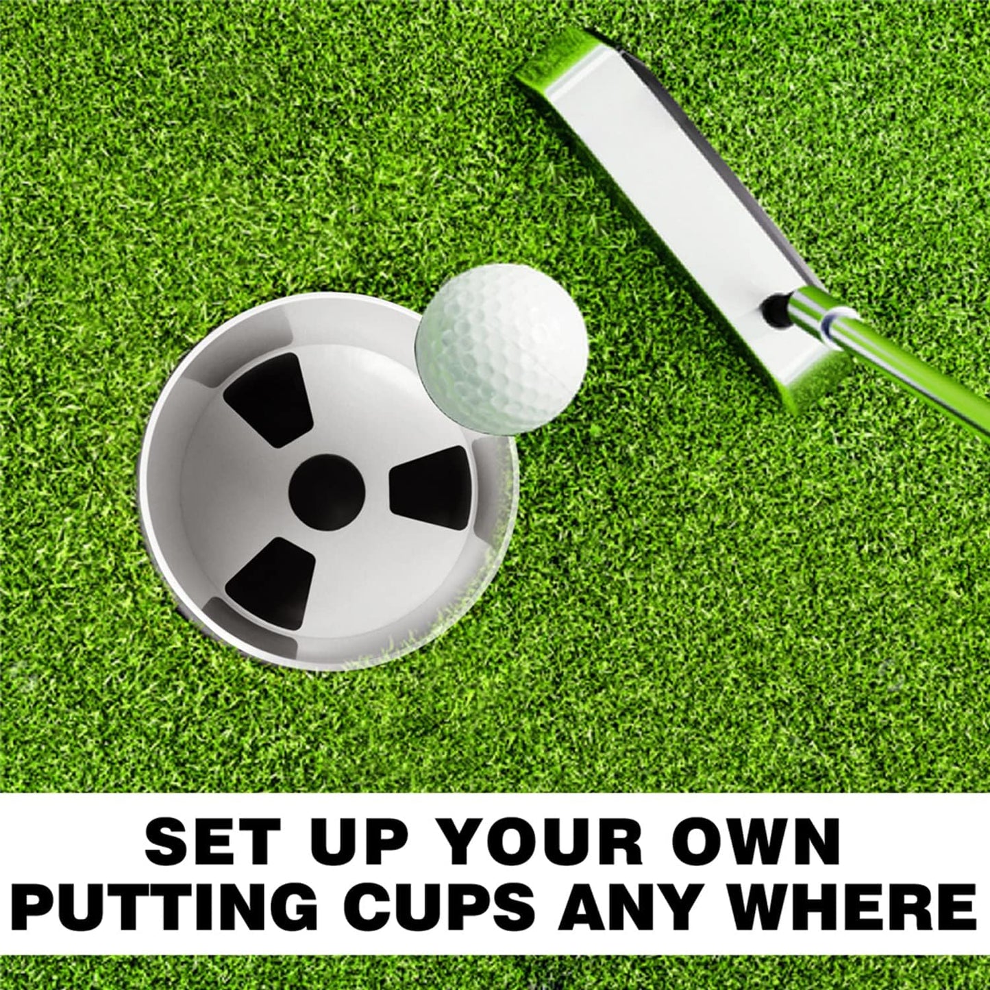 ZLY Golf Hole Cup Set - Durable ABS Ivory White Plastic | Fits PGAL, PGA, USGA Regulations | 4" Depth, 4.25" Diameter