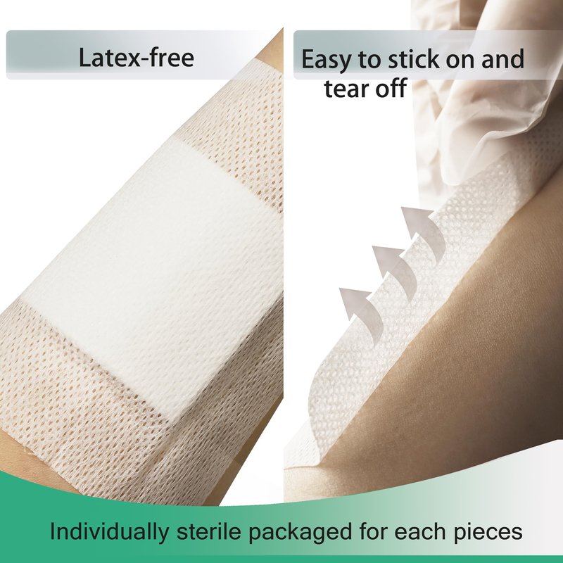 6X8 Inches Extra Large Sterile Adhesive Island Wound Dressing Bandages - Non Woven Cover with Bordered Gauze Pads, 25 Individually Pack, High Absorbent, Medical Grade by QICHUANG(6X8 INCHES - C25)