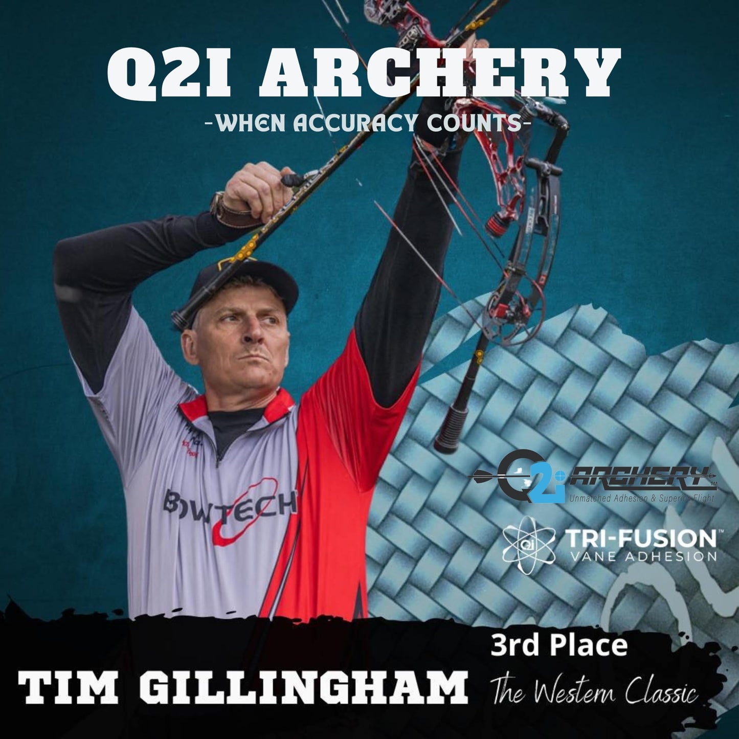 Q2i Fusion X-II | 3" | 36pk | Black High-Performance Arrow Fletching Vanes with Tri-Fusion Adhesion Technology for Target Archery