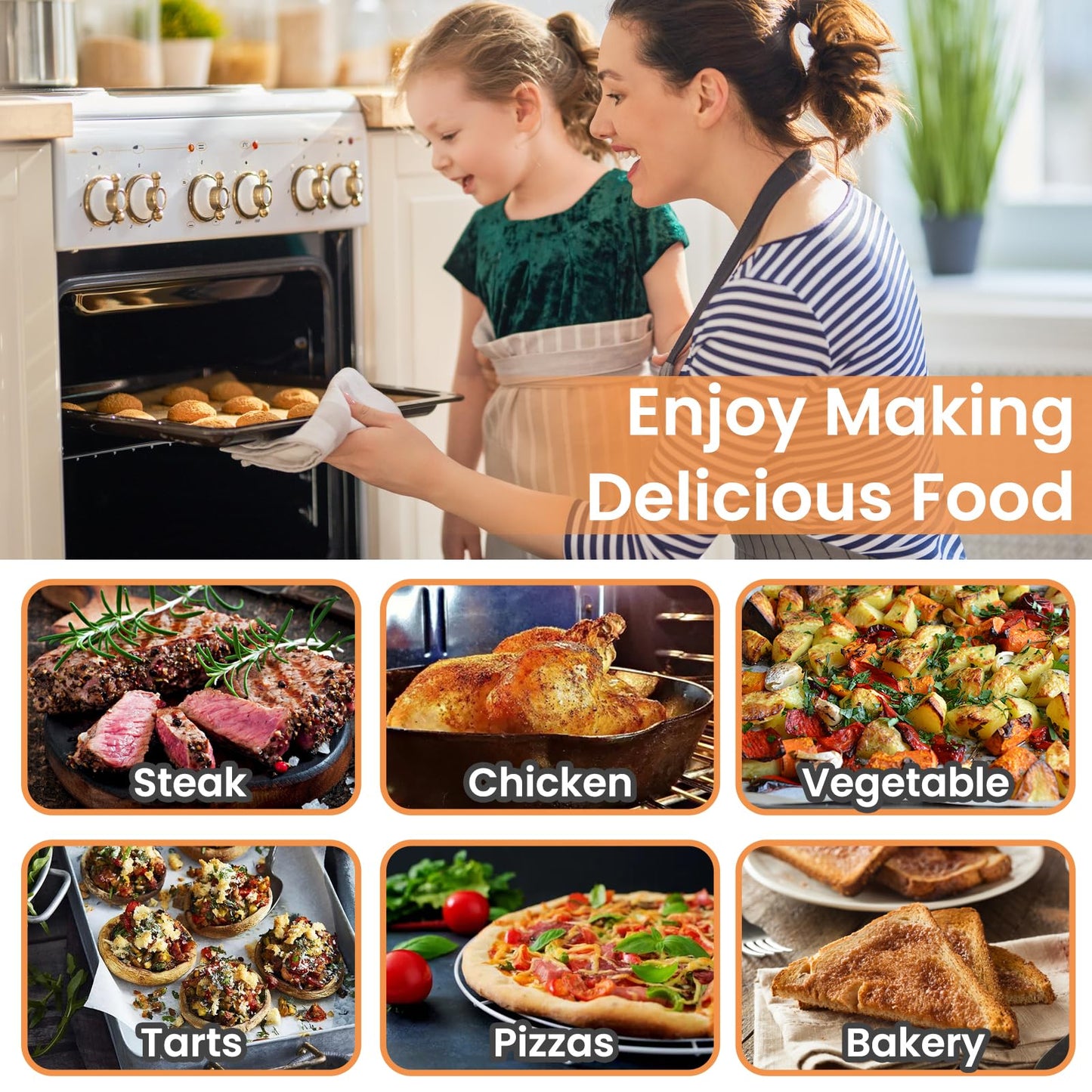 KTXzxdr WB30X46987 WB44K10005 Baking Element Compatible with GE Range, Replacement AP2030964,824269,WB44K10001,AH249238,EA249238,PS249238