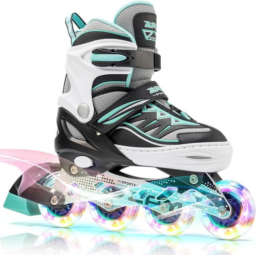 2PM SPORTS Cytia Pink Girls Inline Skates - Adjustable Light-Up Wheels for Fun Beginner Roller Skating