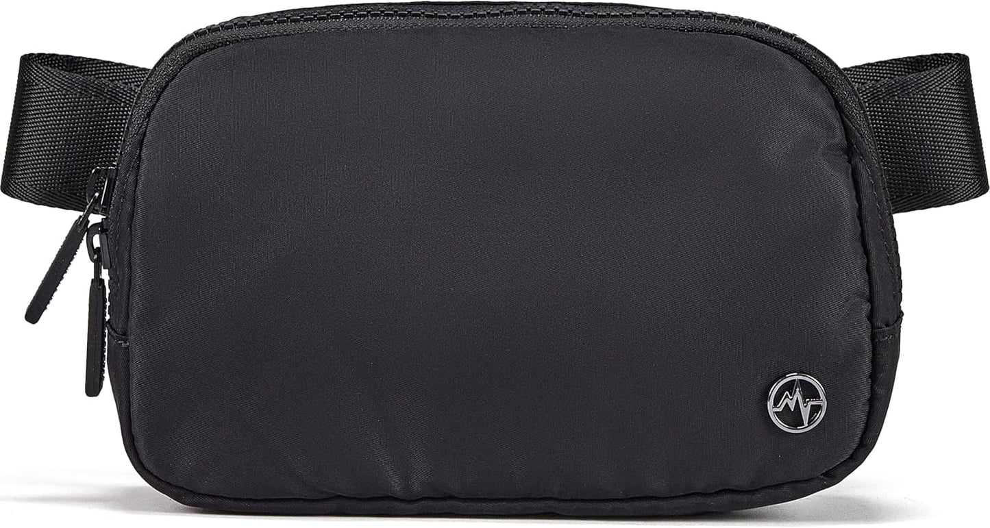 Pander Fanny Pack - Water-Repellent Nylon Belt Bag for Women | Adjustable Strap, Black