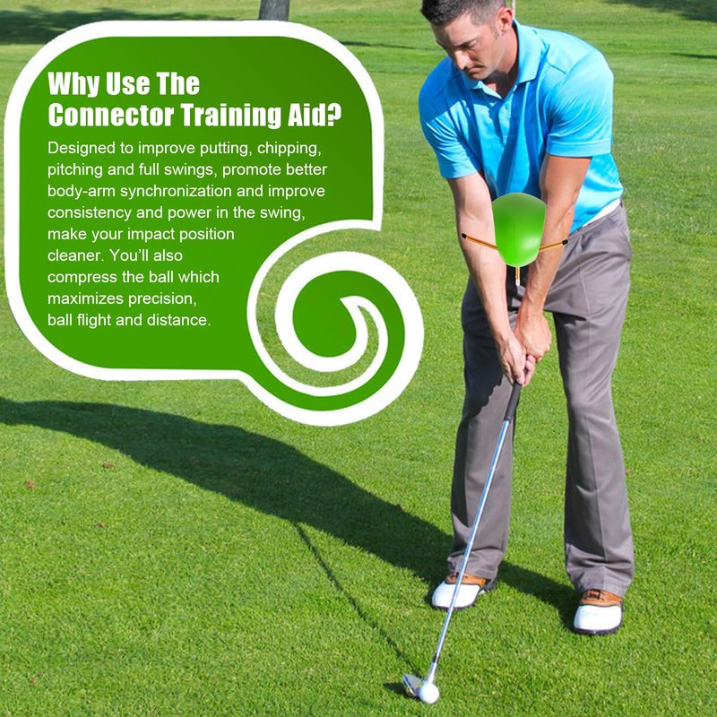 HRYOML The Connector Golf Training Aid - Golf Swing Trainer Aid for Posture Correction Practice, Suitable for Golfers of All Levels Looking to Improve Overall Game