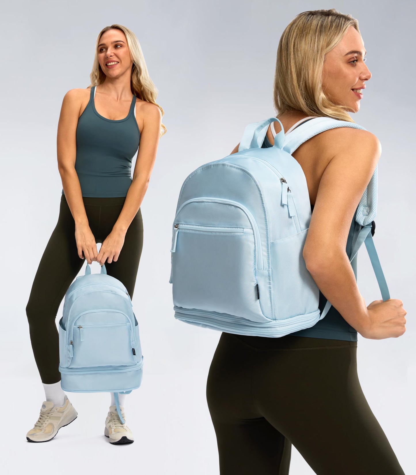 Uselike Gym Backpack for Women Men, Lightweight Gym Bag with Shoe Compartment, Waterproof Workout Backpack with Wet Pocket