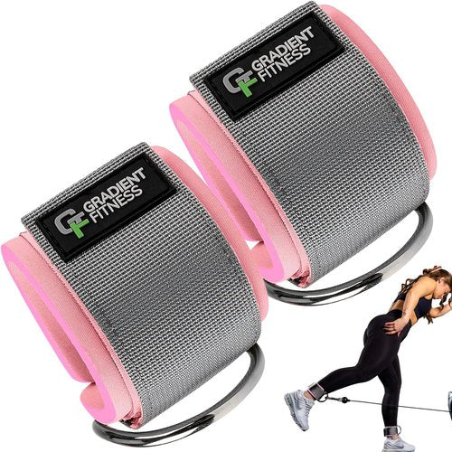 Gradient Fitness Ankle Straps - 2 Pack | Durable Ankle Straps for Cable Machines & Workouts