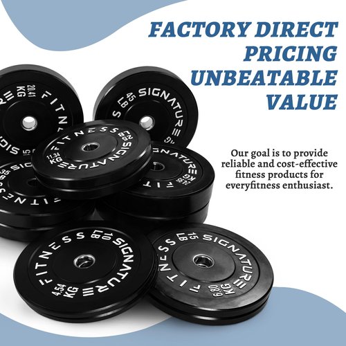 10 LB Pair Olympic Bumper Plates - 2 inch Hole, Solid Rubber Weight Plates for Deadlift, CrossFit, Home Gym (Black with White Lettering)