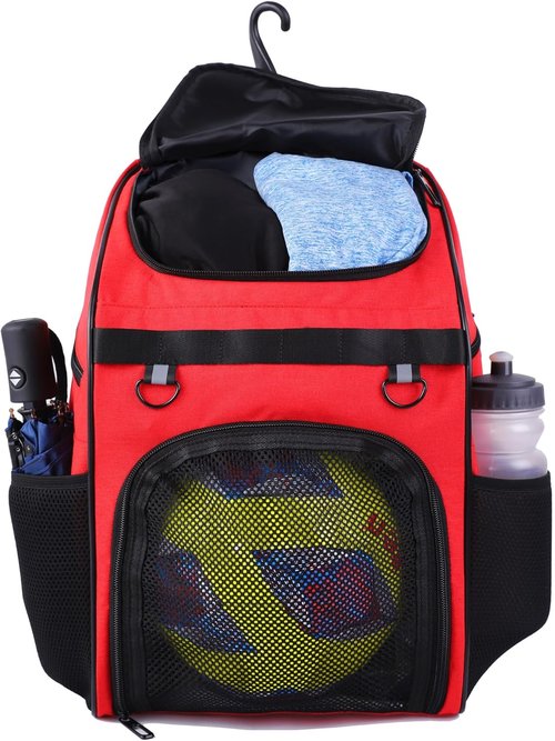 CapsLock Youth Soccer Bag - Versatile Backpack for Soccer, Basketball & Volleyball | Separate Cleat Compartment & Fence Hook