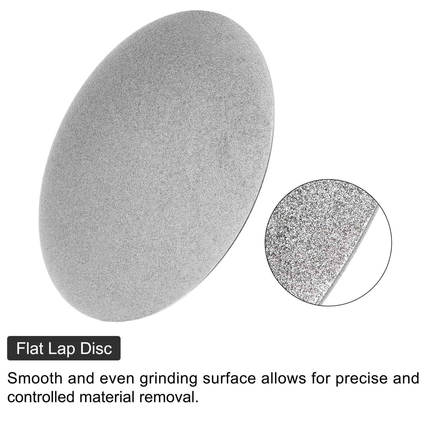 uxcell Diamond Sanding Grinding Disc, 8-Inch (200mm) Grit 120 No Center Hole, Flat Lap Disk Polishing Discs Abrasive Wheel for Gemstone Tile Porcelain Glass Stone Metal