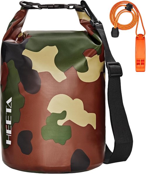 HEETA Waterproof Dry Bag - Lightweight Roll Top Storage Backpack with Emergency Whistle | 5L/10L/20L/30L/40L