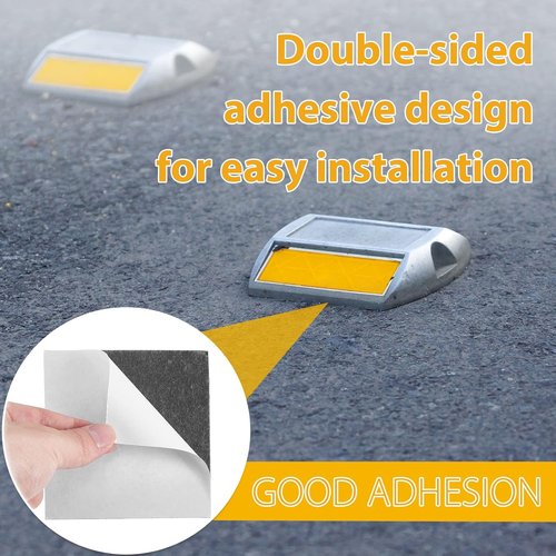 Gueevin 20 Pcs Adhesive Pads - Industrial Grade Glue for 4 Inch Driveway Reflector Markers