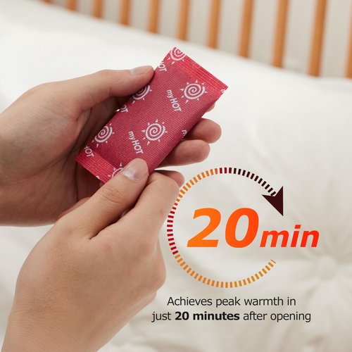 myHOT Hand Warmers – 2 Pack, 8 Hour Heat, Portable Non-Adhesive, Air-Activated for Cold Weather, Outdoor Sports, Ski Trips, Camping, Hiking – Made in Korea