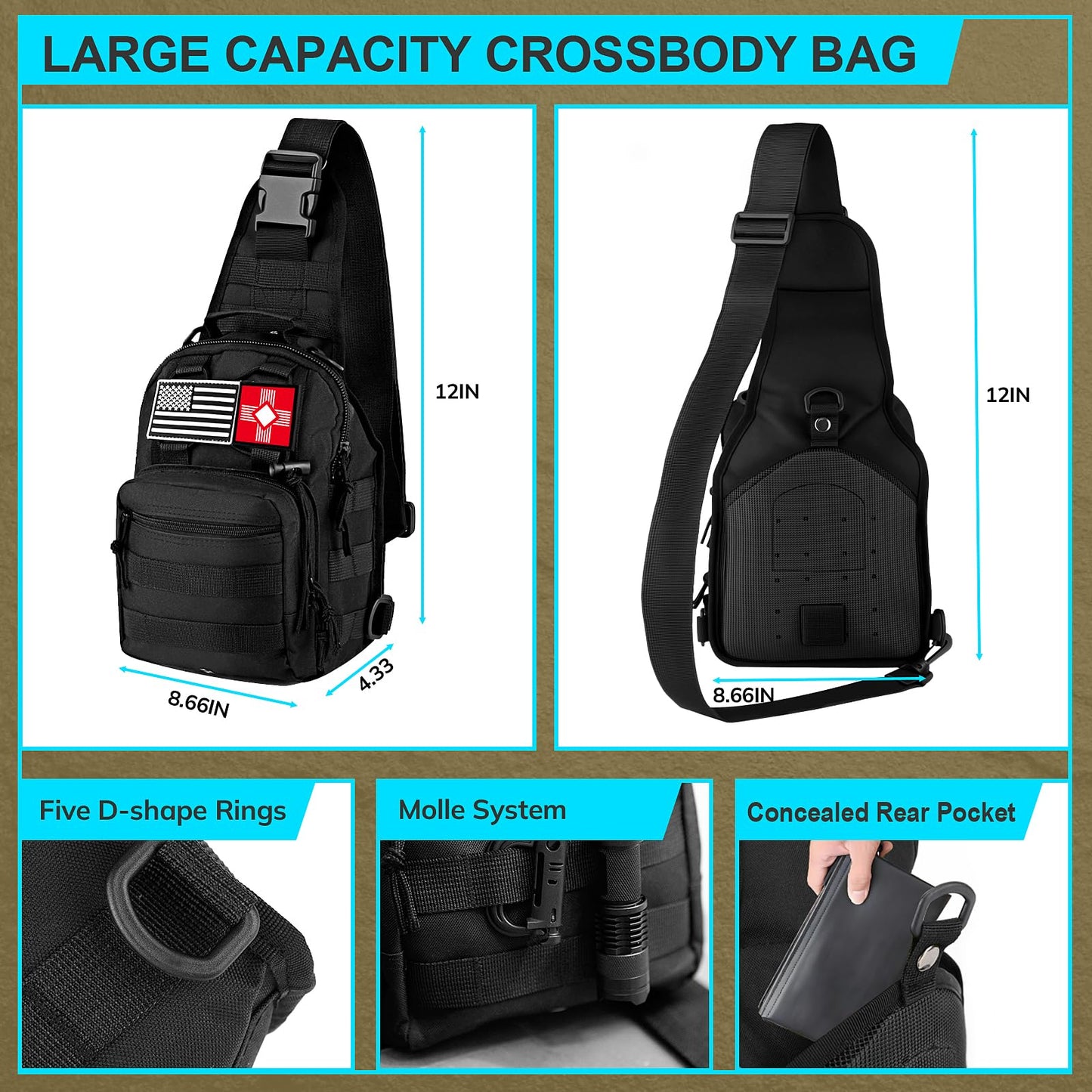 Survival Kit, Gifts for Fathers Day Men, Women, 251pcs Emergency Survival Gear and Supplies Equipment, First Aid Kit with Crossbody Bag, Camping Essentials for Earthquake, Hiking, Outdoor Adventure