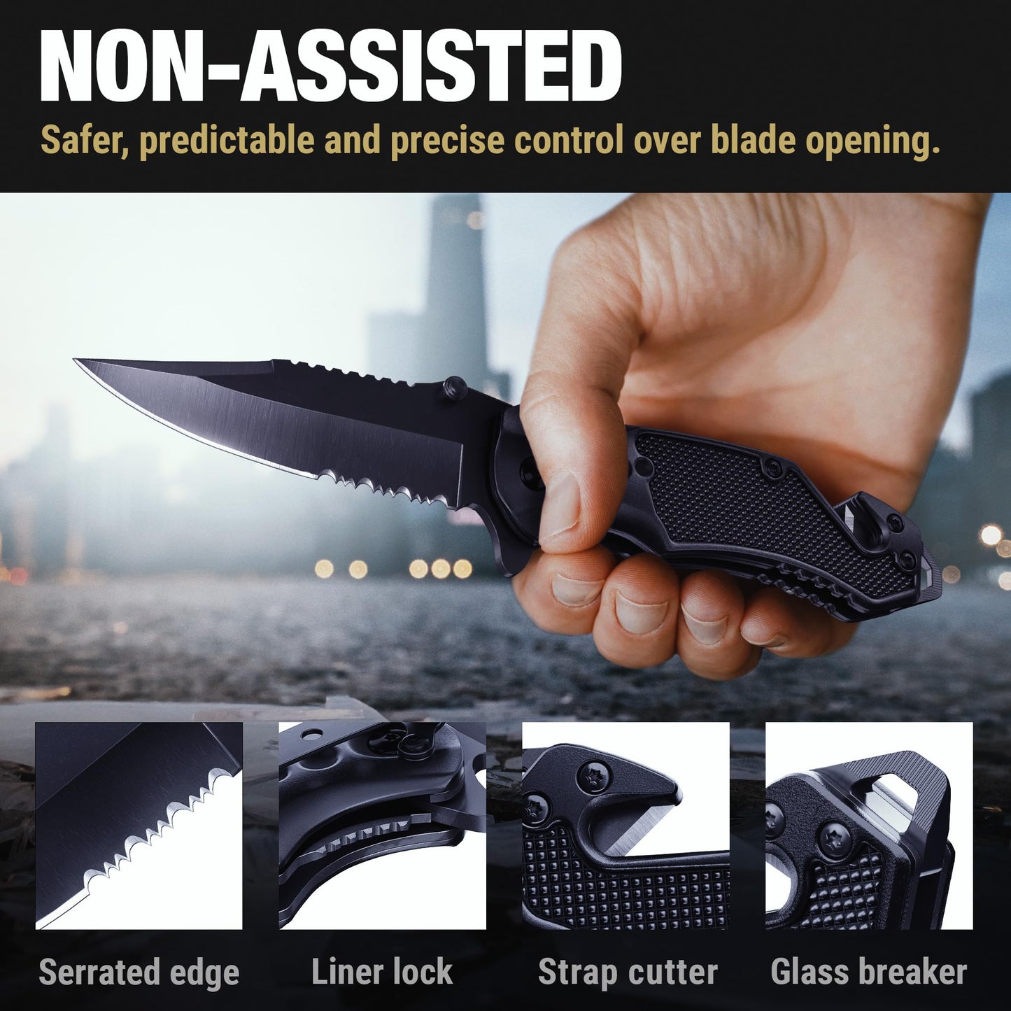 GOOD WORKER Gifts for Men - Stocking Stuffers for Adults - Legal Pocket Knife - Mens Gift Ideas - Unique Presents for Boyfriend, Husband, Dad - Gift for Him - Secret Santa 6680 G