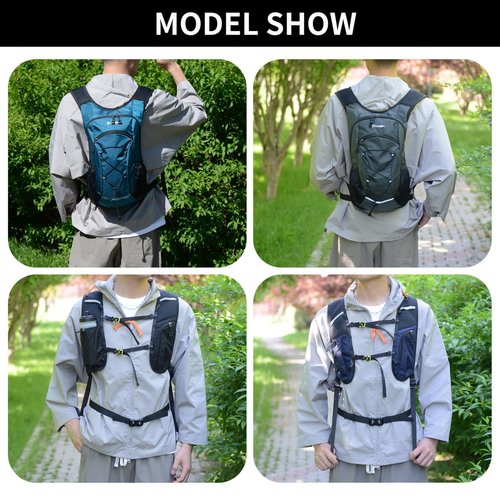 DOJUNS Hiking Backpack Lightweight Travel Backpack 20L Waterproof Hiking Daypacks Camping Backpack for Men Women (Lake Blue)