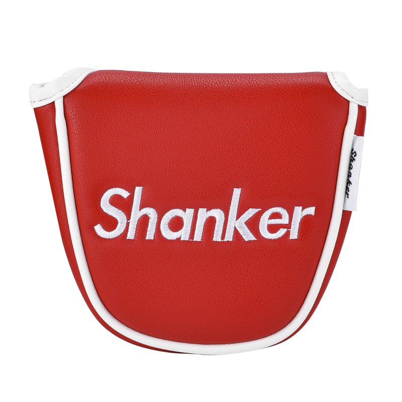 Shanker Golf Putter Cover - Funny Mallet Red Putter Cover - Tour Grade PU Leather Red Headcover - Funny Headcover - Perfect Joke Gift for Golfer
