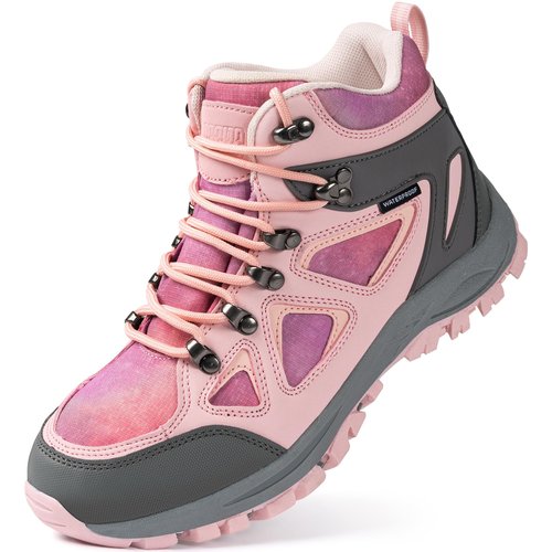 R CORD Kids Water Resistant Hiking Boots, Girls Anti Collision Anti-Skid Athletic Outdoor Ankle Adventure Trekking Boots Pink 1 Little kid