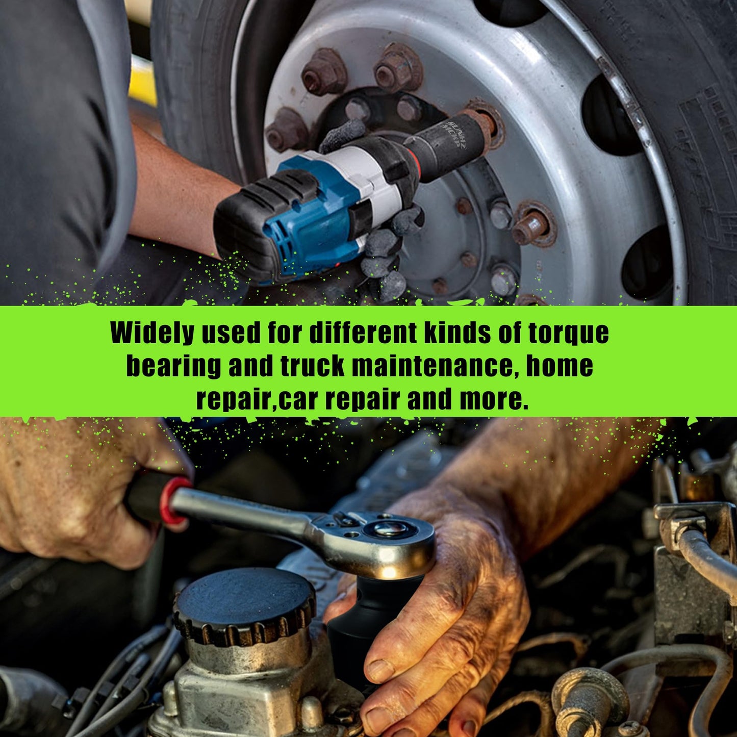 SUNHZMCKP 1/2 Inch Drive Impact Socket - Metric 34 mm Deep 6 Point CR-MO Axle Nut Impact Grade for Easy Removal