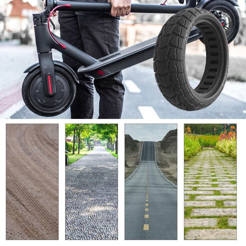 50/75-6.1 Off-road Solid Tire, 8 1/2 x2 Scooter tire, 8.5x2 Scooter Tubeless Solid Tire, for Gotrax GXL V2/XR/APEX Xiaomi M365/M365 Pro/Pro 2/1S/ 3/3 Lite Scooter (2 Pack) (C)