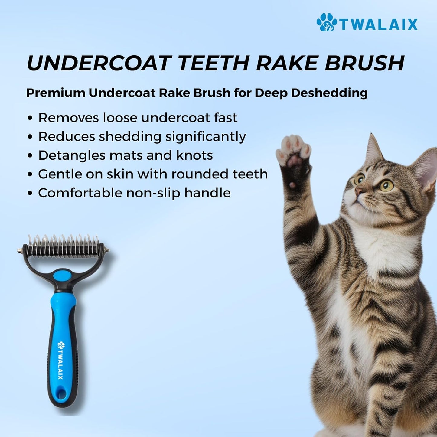 Skiennix 6-In-1 Pet Grooming Kit - Deshedding Brush, Nail Clipper & More for All Coat Types