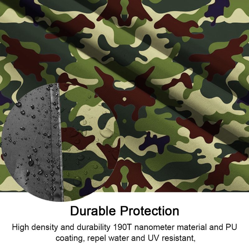 Roctee Bicycle Cover Waterproof Wind Rain Snow Proof Outdoor Mountain Bike Road Travel Bike Cycle Covers with Storage Bag, 78.7''(L) * 27.6''(W) * 43.3''(H) for XL Size (Black & Camo)