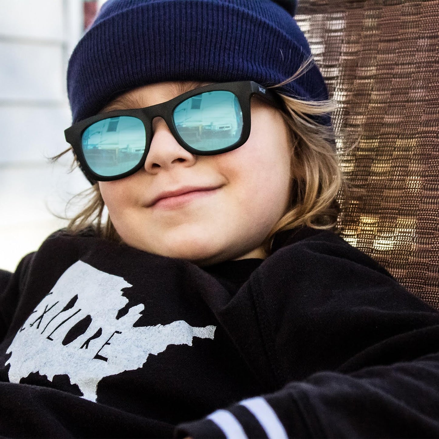 JAN & JUL Polarized Toddler Sunglasses with Flexible Frames (M: 2-6 Years, Black Aurora)