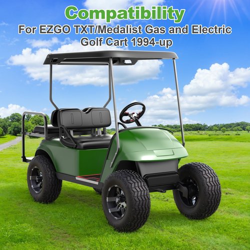 10L0L Complete Rear Leaf Springs & Shackles Bushing Sleeve Kit for EZGO TXT Medalist Gas and Electric Golf Cart 1994-up, Replace OEM 70289-G02 70291-G01, 00429-G4 14158-GI