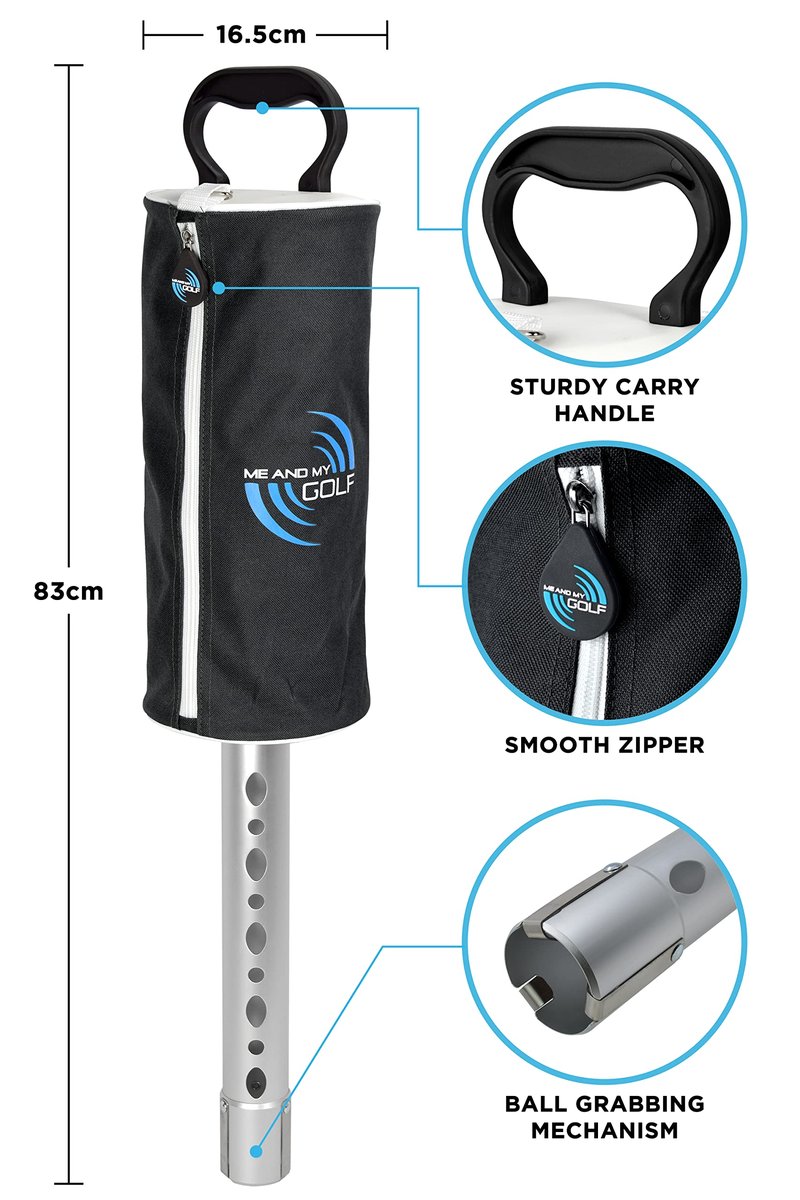 ME AND MY GOLF Ball Collector and Holder (Aluminium Tube) - Includes Instructional Training Videos