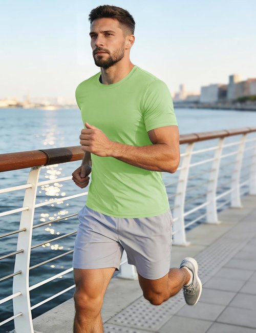 MAGCOMSEN Men's UPF 50+ Quick-Dry Athletic T-Shirt - Perfect for Running & Swimming | Performance Tee