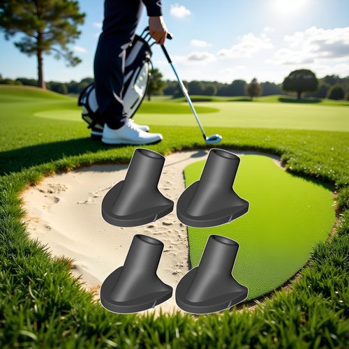 Jowxsx 4Pcs Golf Bag Stand Replacement Feet, Necessary Golf Bag Feet Replacement for Golf Bag Accessories,Strong Grip,Wear-Resistent,Easy to Install