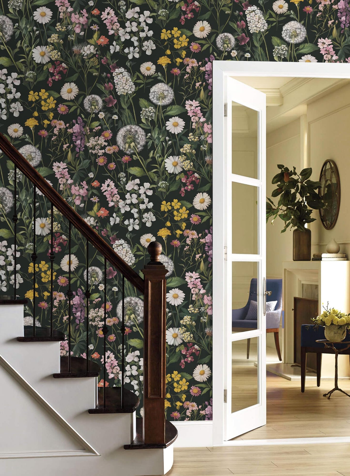 lenify Floral Peel and Stick Wallpaper Floral Leaf Contact Paper 16.9inch x 118.1inch Boho Peel and Stick Wallpaper Green Removable Self Adhesive Flower Contact Paper for Bedroom Decorative Vinyl