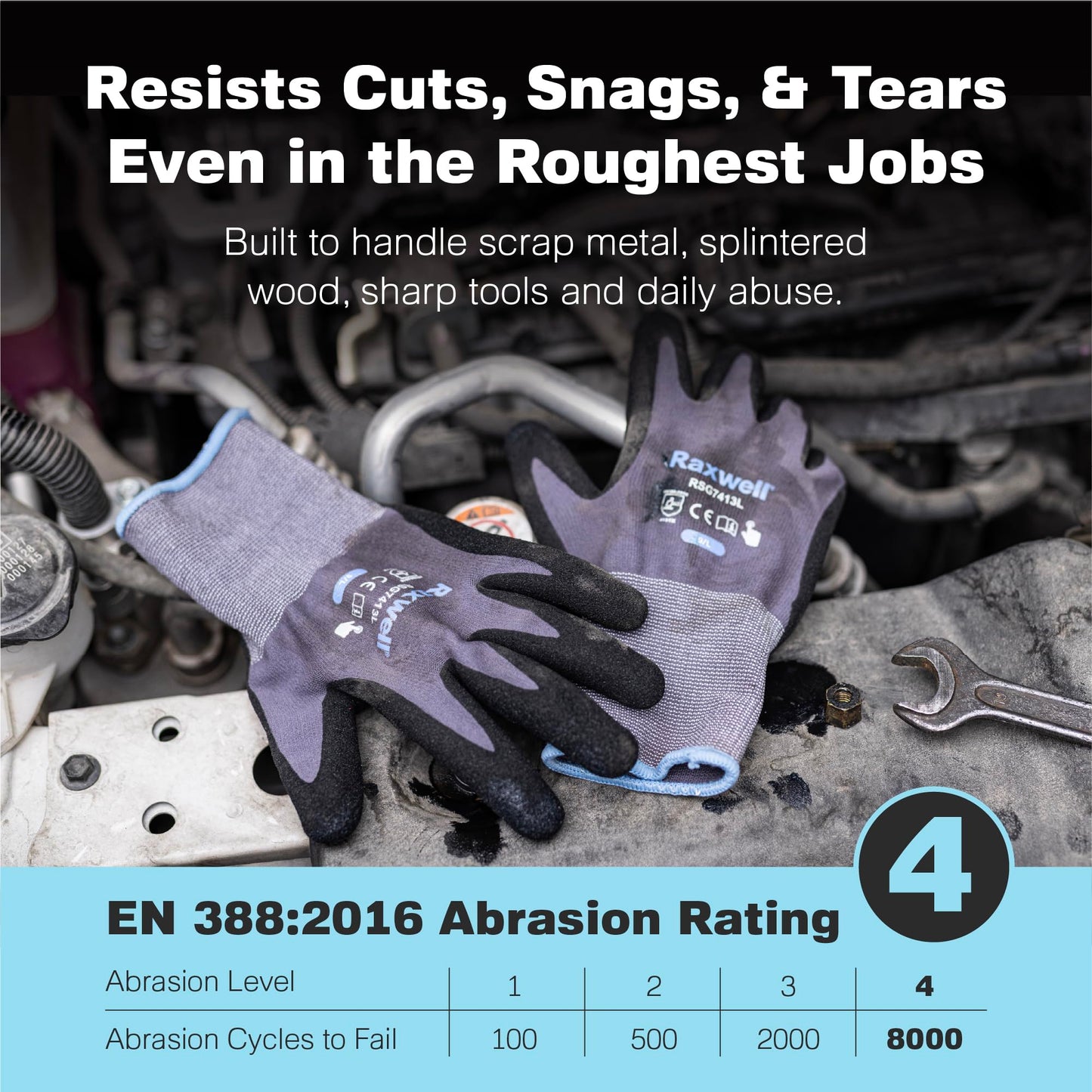 Work Gloves MicroFoam Nitrile Coated Firm Grip for Men and Women, Abrasion Resistant Seamless Knit Nylon Gloves for Garden, Yard, Mechanic, Construction and Industrial Tasks – 36 Pairs (Grey) S