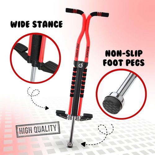 Bounce Pro - Pogo Stick for Kids 9+ | Supports 80-160 Lbs - Pro Sport Edition with Easy Grip for Endless Fun