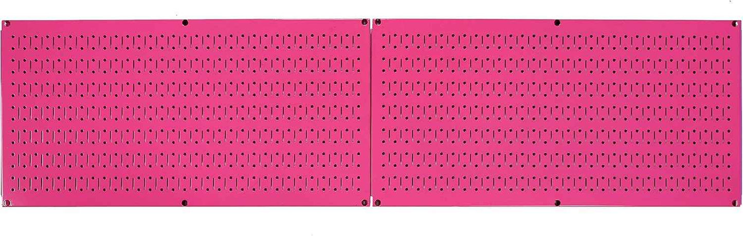 Galvanized Steel Pegboard Rack - 2 Pack 32” x 16” Metallic Tool Storage Panels