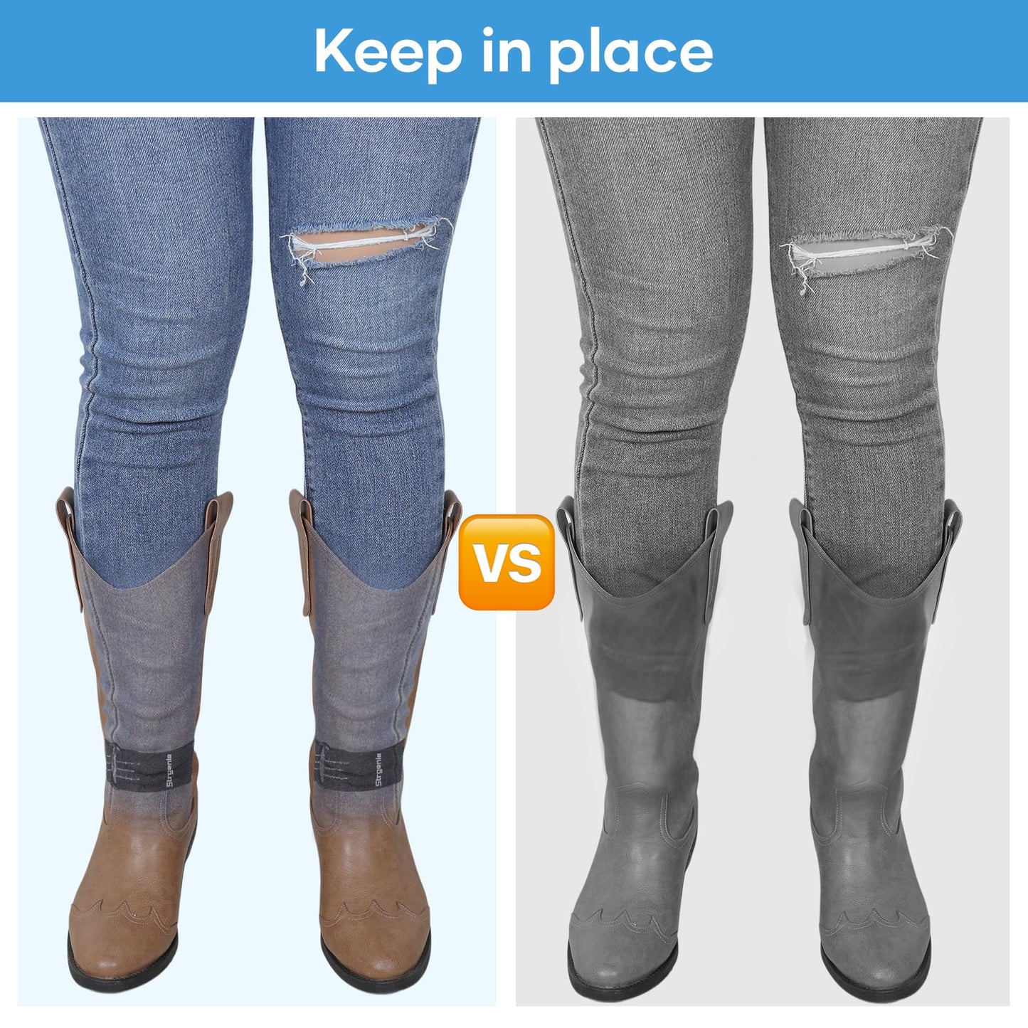 Strgenie Cowboy Boot Straps, Adjustable Elastic Pant Leg Straps for Biking, Fishing, Hiking, Wading etc.