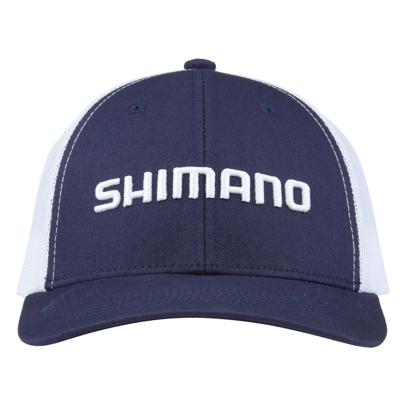 SHIMANO Logo Trucker Cap Color - Blue Size - One Size Fits Most (AHATLGBL) Fishing