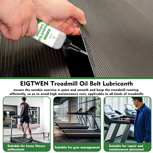 EIGTWEN Treadmill Lubricant - 100% Silicone Oil for High-Temperature Stability | 2 x 125ml Bottles