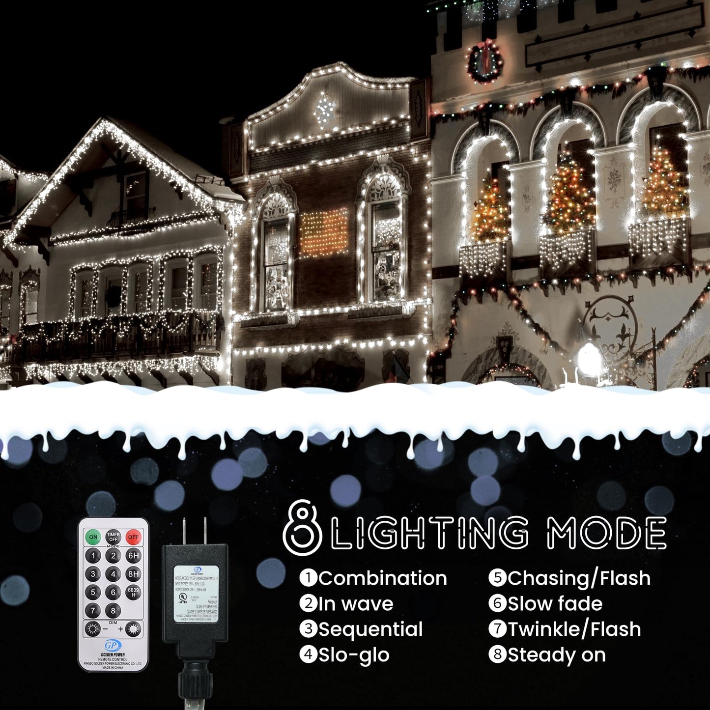 Cluster Lights 200 Led Fairy Lights 29FT Twinkle Lights with Remote 8 Modes String Lights Timer Plug in Firecracker Fairy Lights for Bedroom Outdoor Decorations,Cool White