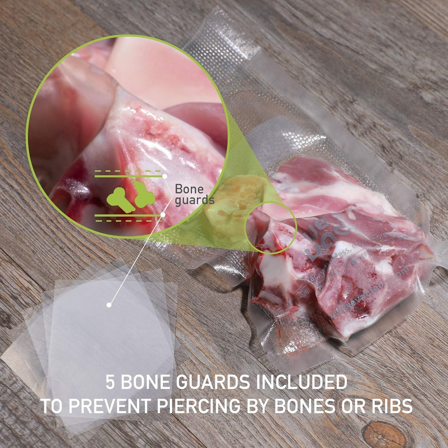 Wevac Vacuum Sealer Bags - 100 Pint | 6x10 Inch, BPA Free, Heavy Duty for Food Storage & Meal Prep
