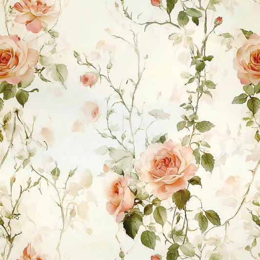 Livebor Floral Peel and Stick Wallpaper Boho Rose Flower Contact Paper 16.9in x118.1in Vintage Floral Wallpaper Peel and Stick Removable Self Adhesive Wall Paper for Bathroom Cabinets Decor Vinyl Roll
