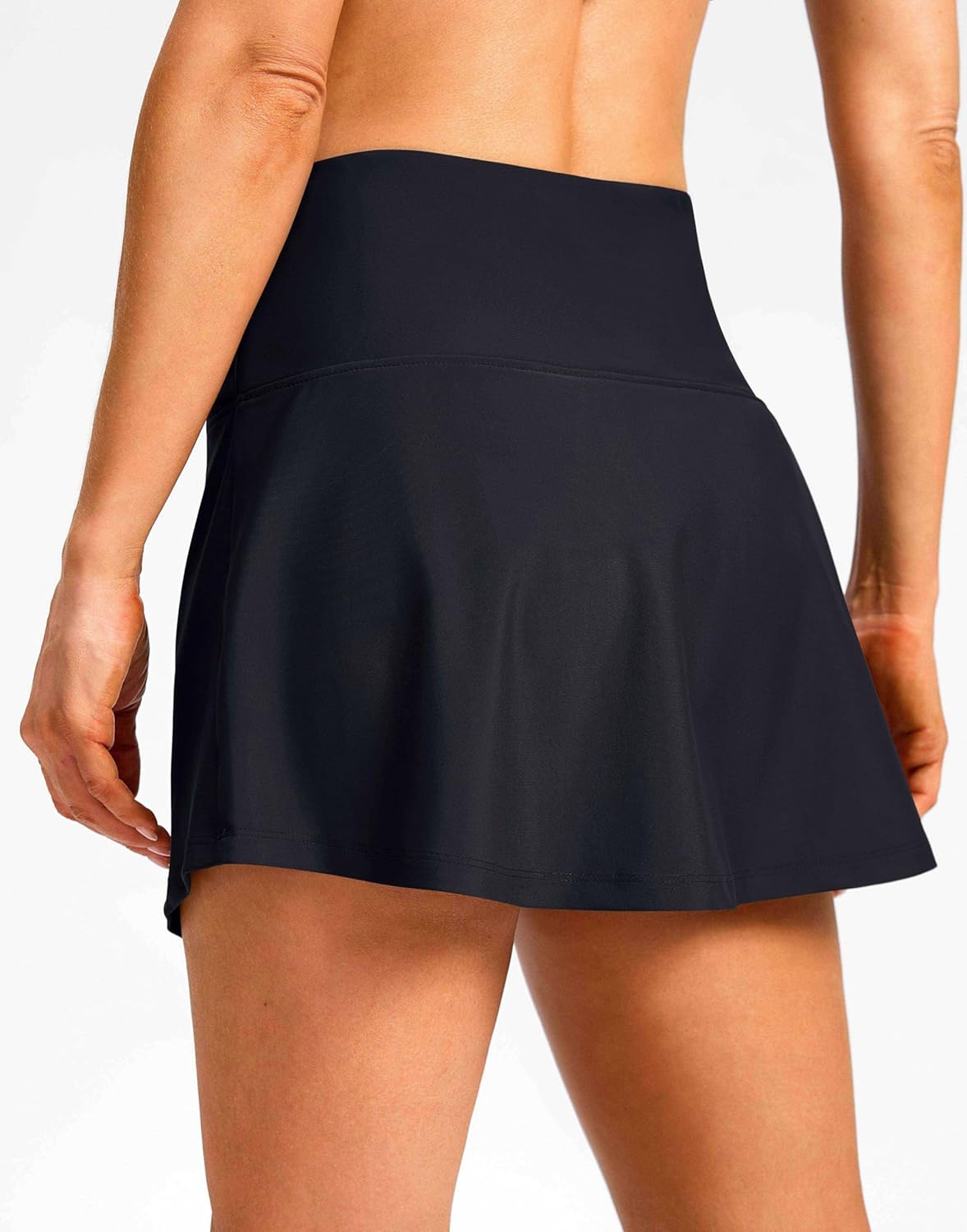Soothfeel Women's High Waisted Swim Skirt - Tummy Control with Pocket | Stylish Bathing Suit Bottoms