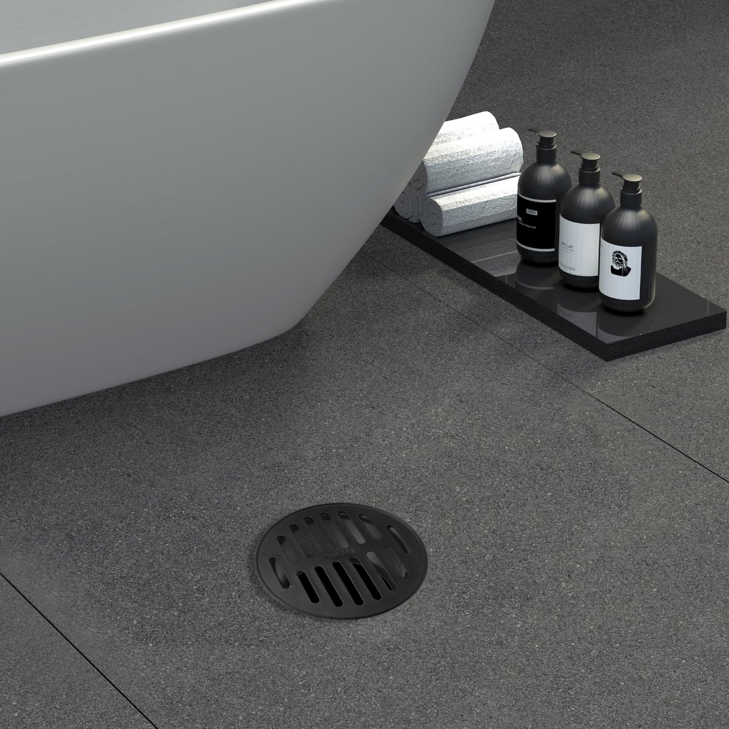 Antrader 1pcs Round Floor Drain Cover,4 Inch Stainless Steel Floor Drain,Sewer Drain Cover for Outdoor Yard Pipe Roof Balcony