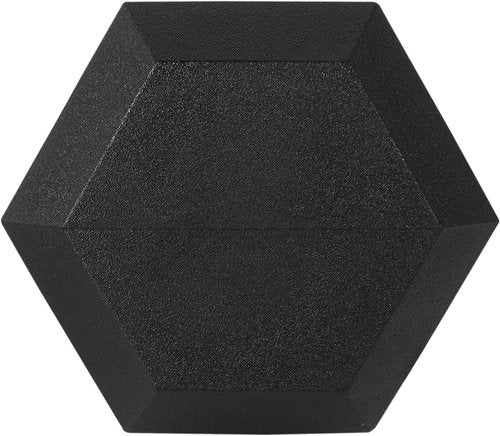 Fitvids Rubber Encased Hex Dumbbells - 35LB Pair for Optimal Strength Training - Black