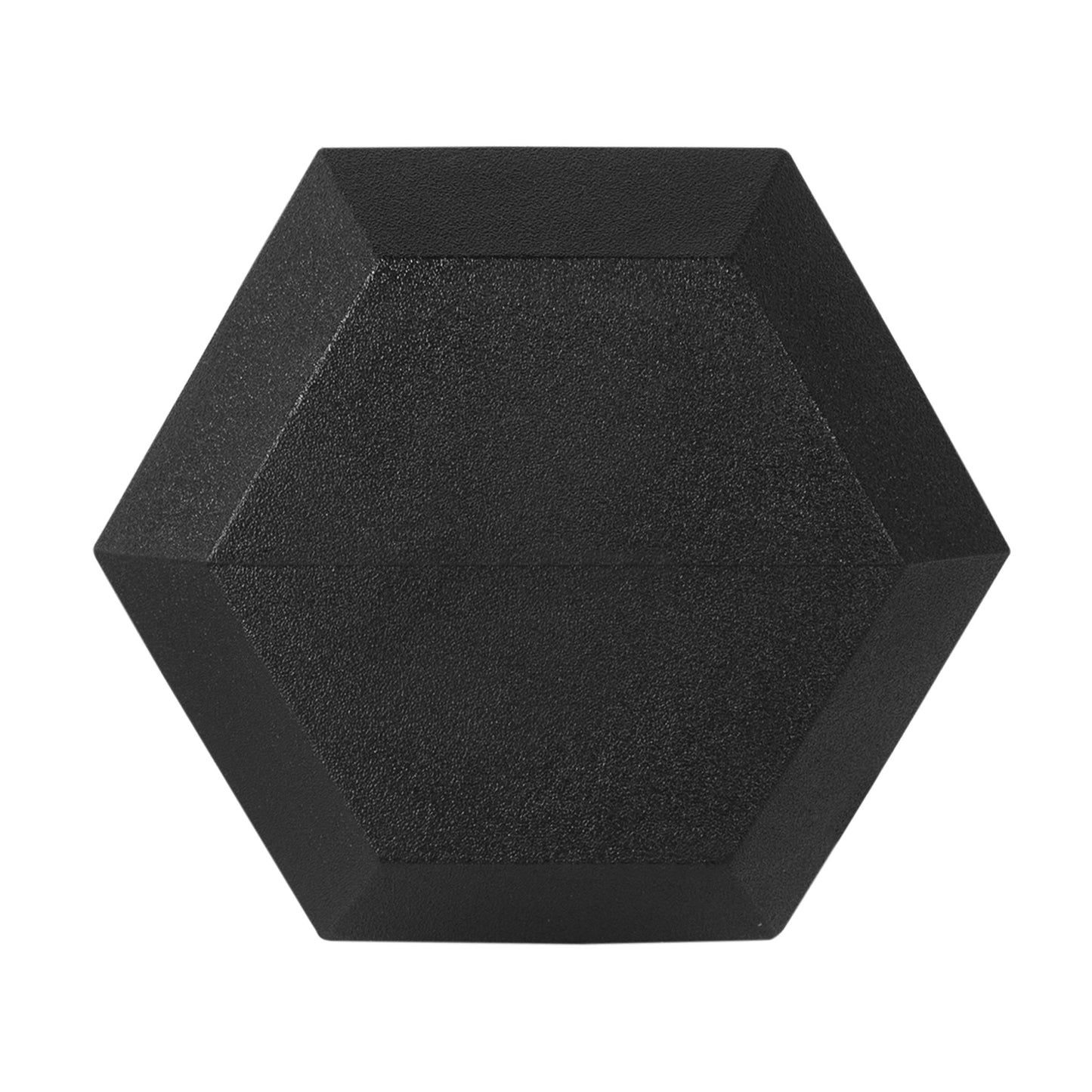 Fitvids Rubber Encased Hex Dumbbell – 25LB – 25LB Pair – Black