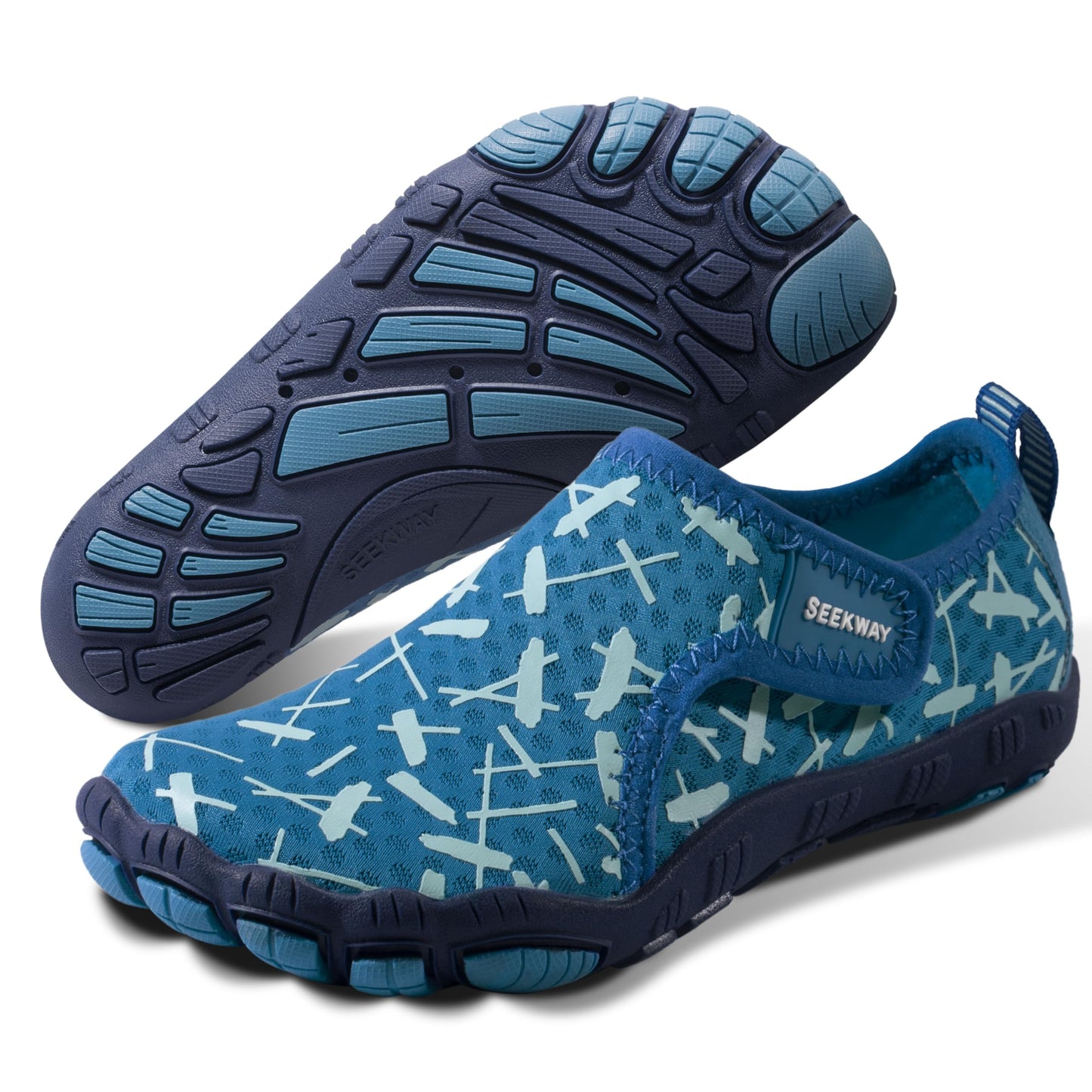SEEKWAY Barefoot Water Shoes for Kids - Wide Toe Box and Quick-Dry Sand Shoes Toddler for Hiking Swim Beach Pool Kayak Sport Accessories, Camping Essentials Non-Slip for Boys Girls Sizes