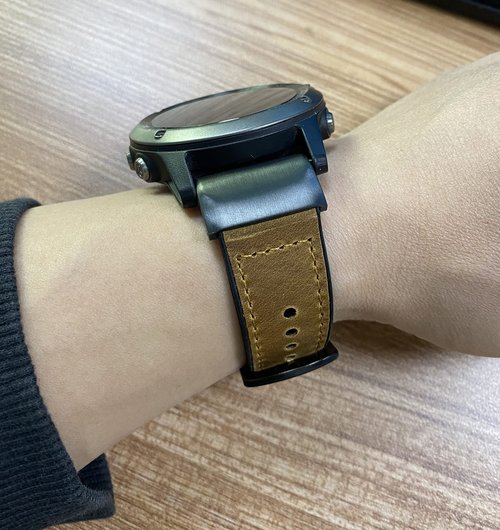 GARTOO for Fenix 7X / Fenix 6X Pro/Fenix 5X Watch Band, Quick Easy Fit 26mm Soft Genuine Leather Hybrid Silicone Sweatproof Wristband Strap for Fenix 5X Plus,Tactix Delta,Fenix 3,Enduro