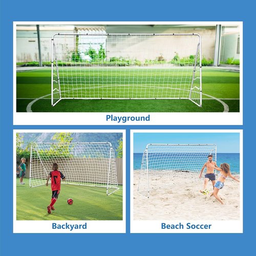 F2C Soccer Net - 12x6 FT Portable Soccer Goal for Kids & Adults | Durable Steel Frame with Carry Bag
