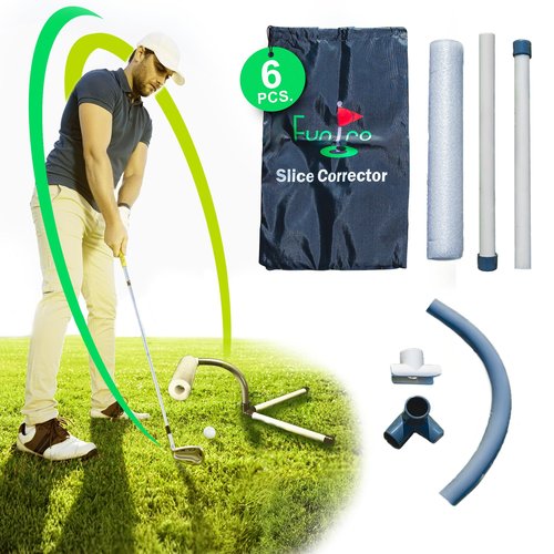 Slice Corrector Golf Swing Trainer - Golf Training Aid for Beginners & Pros - Lightweight and Portable Practice Tool and Accessories - Great for Gifts